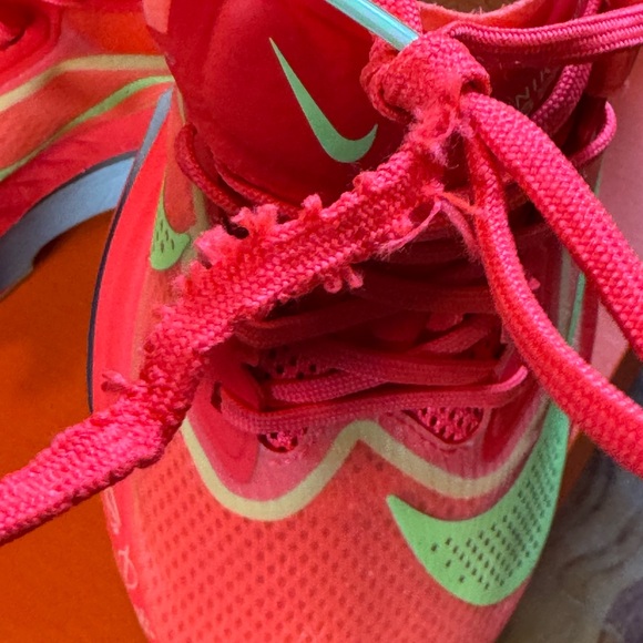 Nike Women’s Zoom Fly 6 Bright Orange and Neon Yellow/Green Shoes - Picture 3 of 16